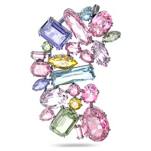 Swarovski Boucle d'oreille manchette Gema Mono, Cristaux oversize, Multicolore, Métal rhodié