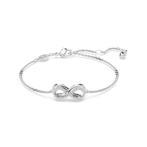 Swarovski Hyperbola Armband Unendlichkeit, Weiss, Rhodiniert