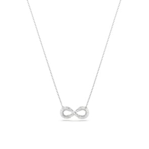 Swarovski Hyperbola Collier Unendlichkeit, Weiss, Rhodiniert