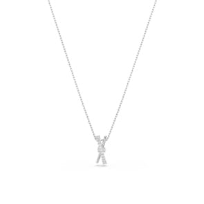 Swarovski Hyperbola Collier, Verschiedene Schliffe, Twist, Weiss, Rhodiniert