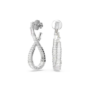 Swarovski Hyperbola Drop-Ohrhänger Unendlichkeit, Weiss, Rhodiniert