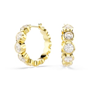 Swarovski Imber Kreolen Rund Weiss vergoldet