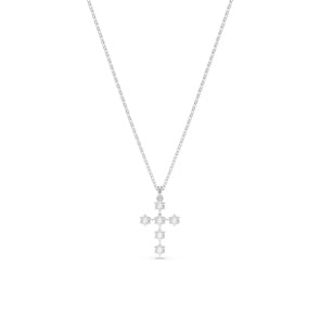 Swarovski Insigne Collier Rundschliff, Kreuz, Weiss, Rhodiniert
