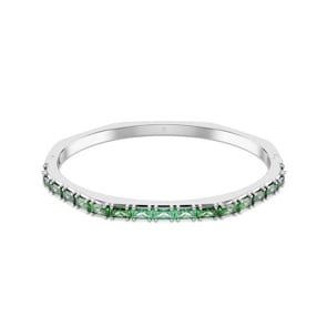 Swarovski Matrix Armreif Baguette Grün rhodiniert