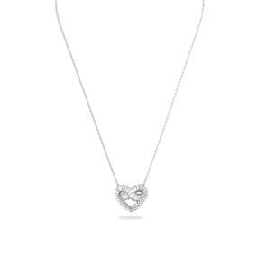 Swarovski Matrix Collier Verschiedene Schliffe, Herz, Weiss, Rhodiniert