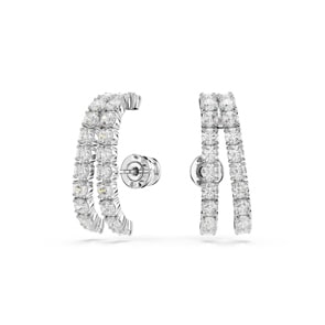 Swarovski Matrix Ohrspangen Rund rhodiniert