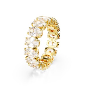 Swarovski Bague Matrix Ovale Blanche Plaqué or