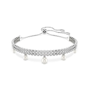Swarovski Matrix Tennis Armband Kristallperlen rhodiniert