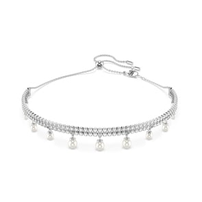 Swarovski Matrix Tennis Choker Kristallperlen rhodiniert