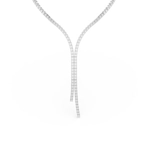 Swarovski Matrix Y-Collier rhodiniert