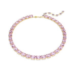 Swarovski Millenia Tennis Halskette Oktagon Violett vergoldet