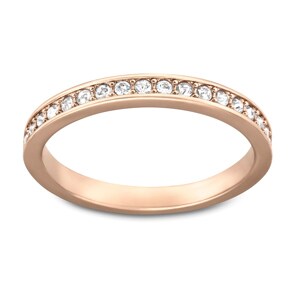 Swarovski Bague Mémoire Rare, blanc, métal doré rose