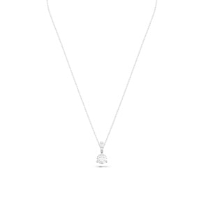 Swarovski Solitaire Halskette, weiss, rhodiniert