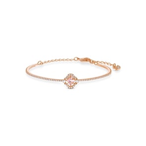 Swarovski Sparkling Dance Clover Armreif, rosé vergoldet