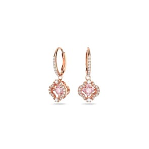 Swarovski Sparkling Dance Clover Ohrringe, rosa, rosé vergoldet