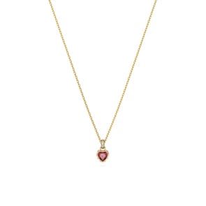 Swarovski Stilla Collier Herz, Rot, Goldlegierungsschicht