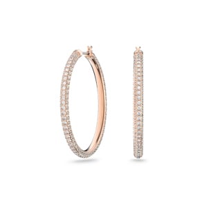 Swarovski Stone Kreolen, rosa, rosé vergoldet