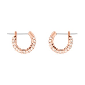 Swarovski Créoles Stone, métal doré rose