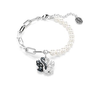 Swarovski Swan Armband Schwarz / Weiss rhodiniert