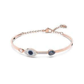 Swarovski Symbolic Evil Eye Armreif, blau, Metallmix