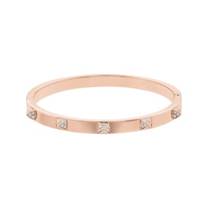 Swarovski Tactic Armreif, weiss, rosé vergoldet