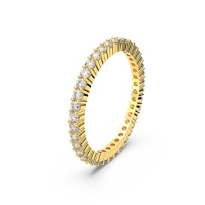 Swarovski Matrix Vittore Mémoire Ring, Rundschliff, Weiss, Goldlegierungsschicht