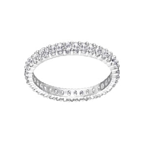 Swarovski Bague Mémoire Vittore, blanc, métal rhodié