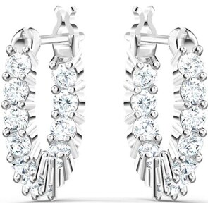 Swarovski Créoles Vittore Mini, blanc, métal rhodié