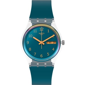 Swatch Original 34 Blue Away Day Date