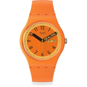 Swatch Original 41 Proudly Orange Day Date