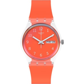 Swatch Original 34 Red Away Day Date