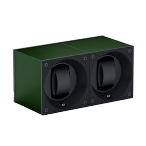 SwissKubik Masterbox Aluminium Dunkelgrün - 2 Uhren