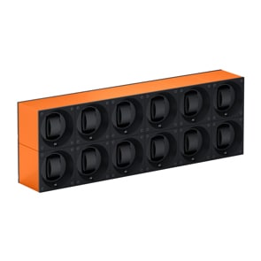 SwissKubik Masterbox Aluminium Orange - 12 Uhren