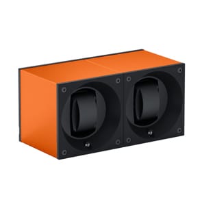 SwissKubik Masterbox Aluminium Orange - 2 Uhren