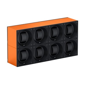 SwissKubik Masterbox Aluminium Orange - 8 Uhren