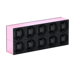 SwissKubik Masterbox Aluminium Rosa - 10 Uhren
