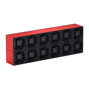 SwissKubik Masterbox Aluminium Rot - 12 Uhren