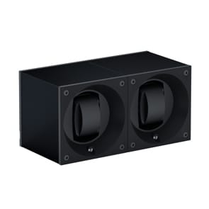 SwissKubik Masterbox Aluminium Schwarz - 2 Uhren