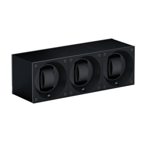 SwissKubik Masterbox Aluminium Schwarz - 3 Uhren