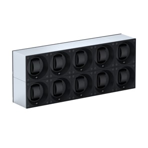SwissKubik Masterbox Aluminium Silber - 10 Uhren