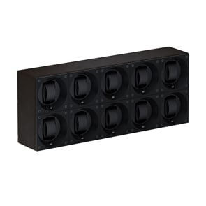 SwissKubik Masterbox Leder Dunkelbraun- 10 Uhren