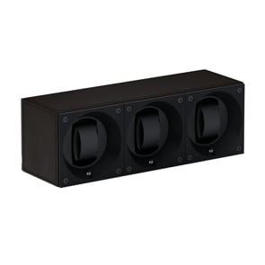 SwissKubik Masterbox Leder Dunkelbraun - 3 Uhren