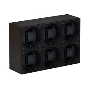 SwissKubik Masterbox Leder Dunkelbrown - 6 Uhren