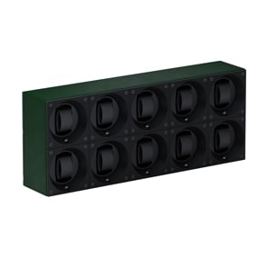 SwissKubik Masterbox Leder Grün- 10 Uhren