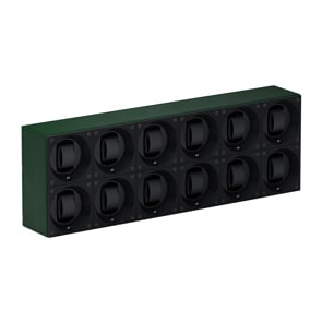 SwissKubik Masterbox Leder Grün - 12 Uhren