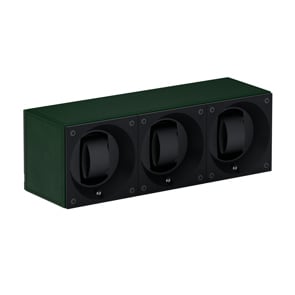 SwissKubik Masterbox Leder Grün - 3 Uhren