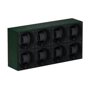SwissKubik Masterbox Leder Grün - 8 Uhren