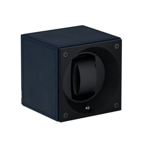 SwissKubik Masterbox Leder Marineblau - 1 Uhr