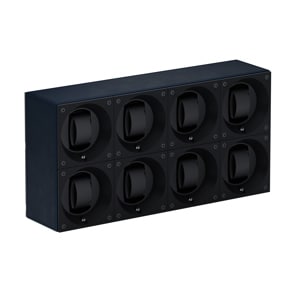 SwissKubik Masterbox Leder Marineblau - 8 Uhren