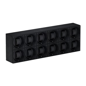 SwissKubik Masterbox Leder Schwarz - 12 Uhren